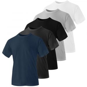 Iron Mountain Men's Organic Cotton Eco Friendly T-Shirts (5 Pack)