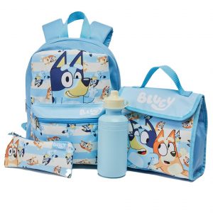 Bluey & Bingo Kids Backpack, Lunch Bag, Pencil Case & Water Bottle Set