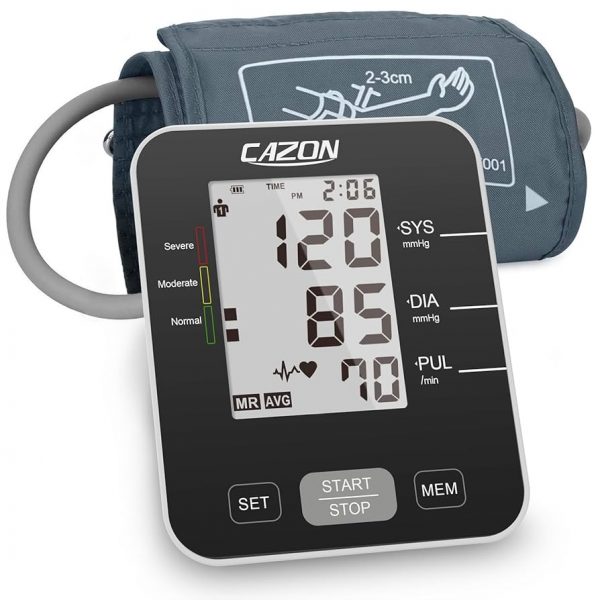 CAZON Blood Pressure Monitor CE Approved, BP Monitor & Heart Rate Detection