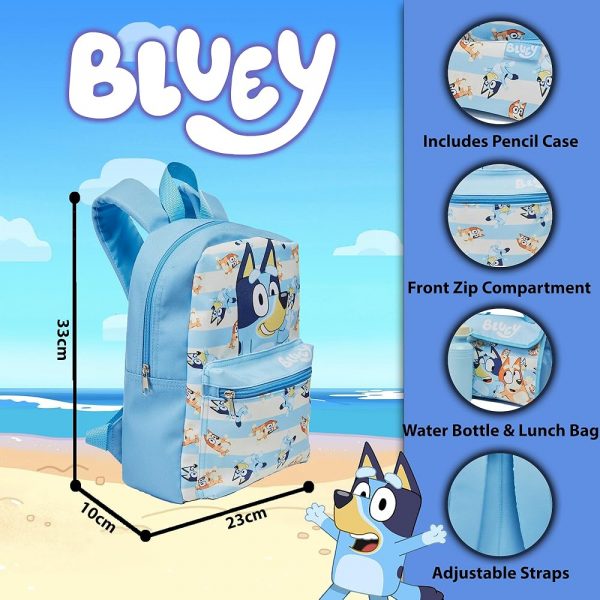 Bluey & Bingo Kids Backpack, Lunch Bag, Pencil Case & Water Bottle Set - Image 2