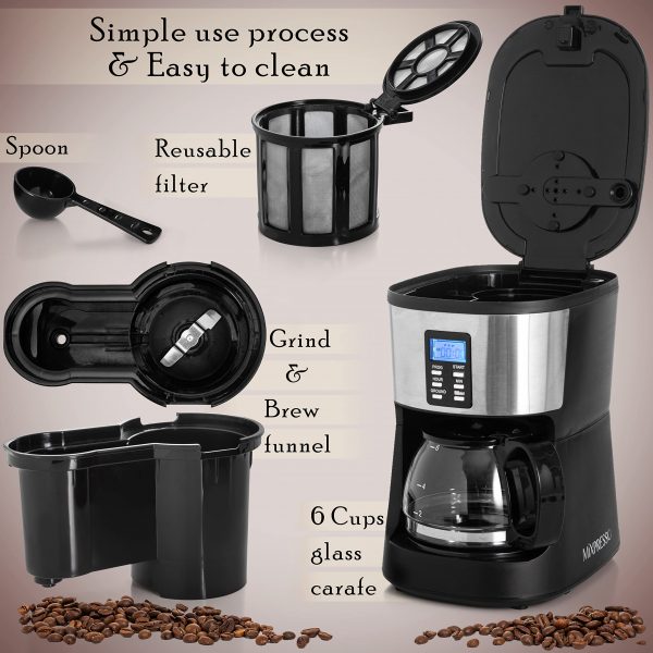 Russell Hobbs Buckingham Filter Coffee Machine, 1.25L Carafe - Image 2
