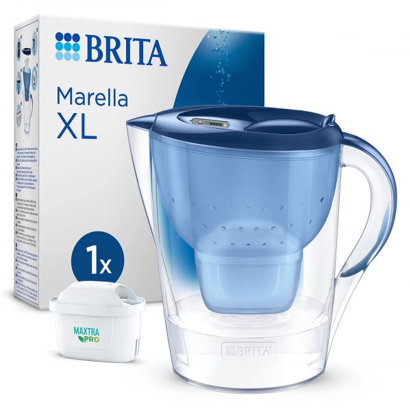 BRITA Marella XL Water Filter Jug Blue (3.5L) incl. 1x MAXTRA PRO Pure Performance Cartridge