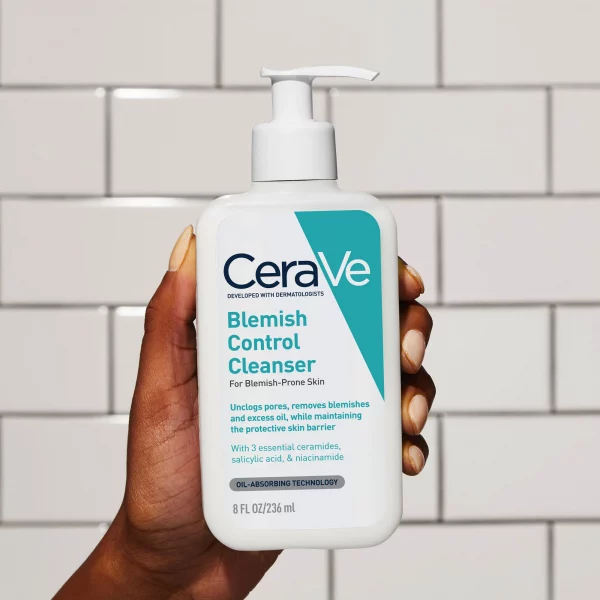 CeraVe Blemish Control Face Cleanser with 2% Salicylic Acid & Niacinamide for Blemish-Prone Skin - Image 2