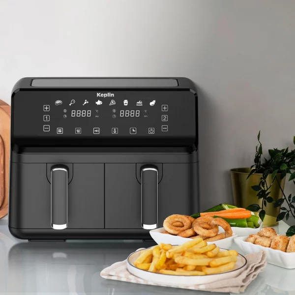 Keplin 9L Dual Zone Air Fryer - 2700W Energy-Saving Cooker with 6 Cooking Functions - Image 6