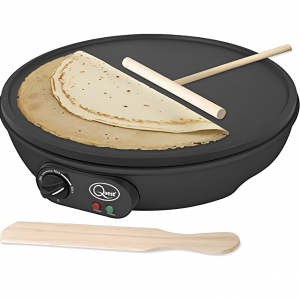 12" Quest Electric Pancake Maker, Crepe & Kisra Maker | Extra Large Cooking Surface | Non Stick