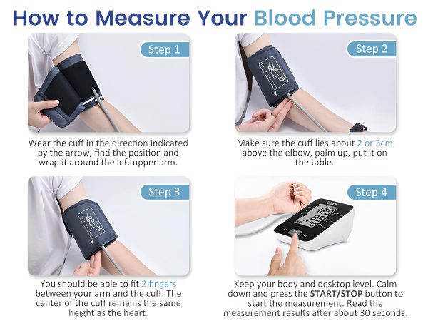 CAZON Blood Pressure Monitor CE Approved, BP Monitor & Heart Rate Detection - Image 3