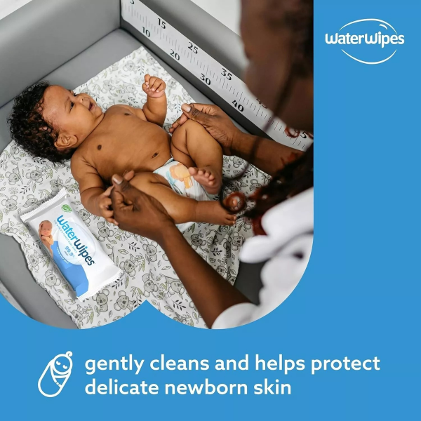 WaterWipes Sensitive+ Newborn & Baby Wipes, 720 Count (12 Packs), 99.9% Water, Unscented - Image 3
