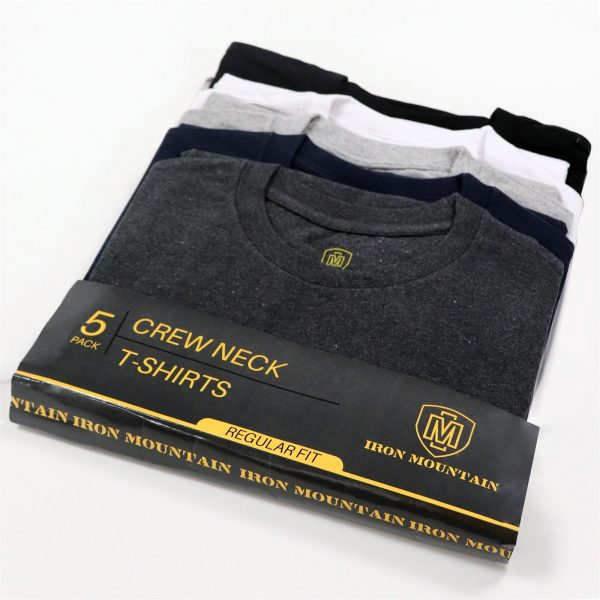 Iron Mountain Men's Organic Cotton Eco Friendly T-Shirts (5 Pack) - Image 7