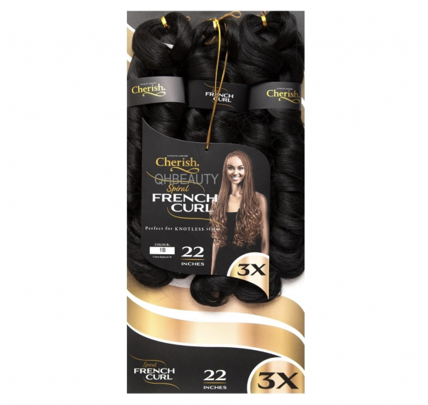 Cherish/Spiral French Curl 22'' Inch - 3 Pack