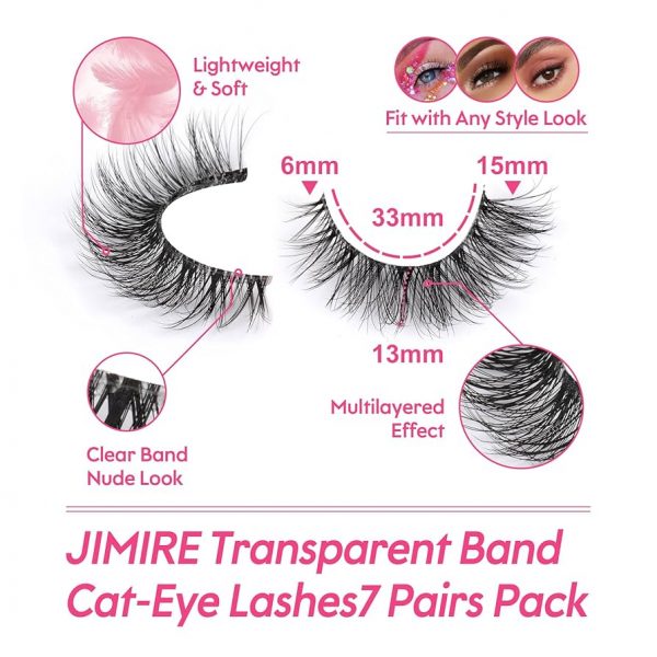 JIMIRE Minx Cat Eye Eyelashes, 13MM - Image 3