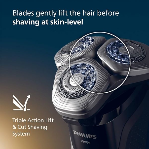 Philips Shaver i9000 Wet & Dry Electric Shaver, Triple Lift & Cut System - Image 3