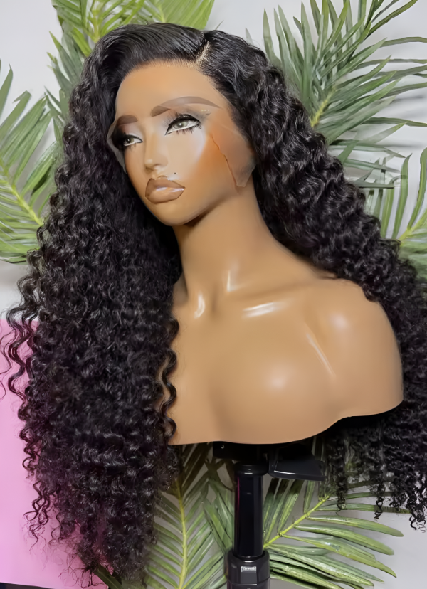 100% Brazilian Deep Water Wave Human Hair Wig, 13x6 Lace, 180 Density - Image 2